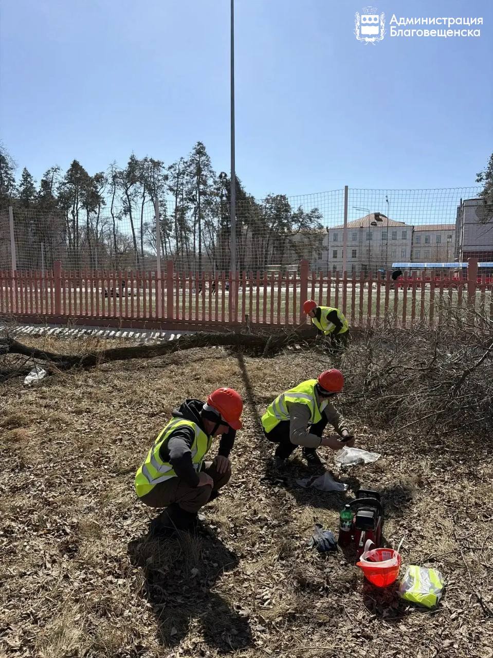 Территорию одной из самых красивых школ Благовещенска огородят новым забором