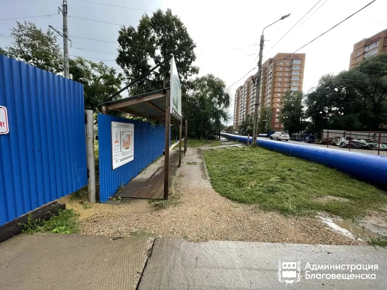 Подрядчики устраняют нарушения на местах производства работ в Благовещенске