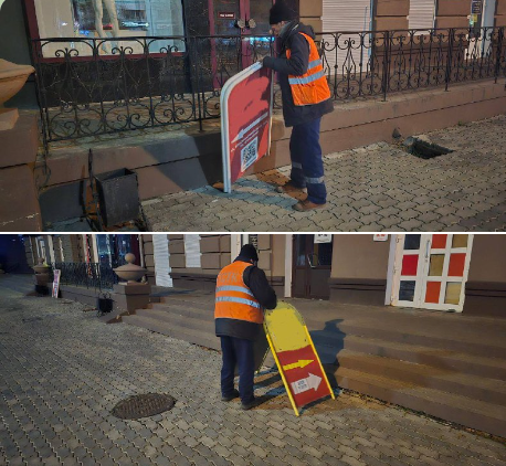 В областном центре от визуального шума избавили пешеходный тротуар на Красноармейской