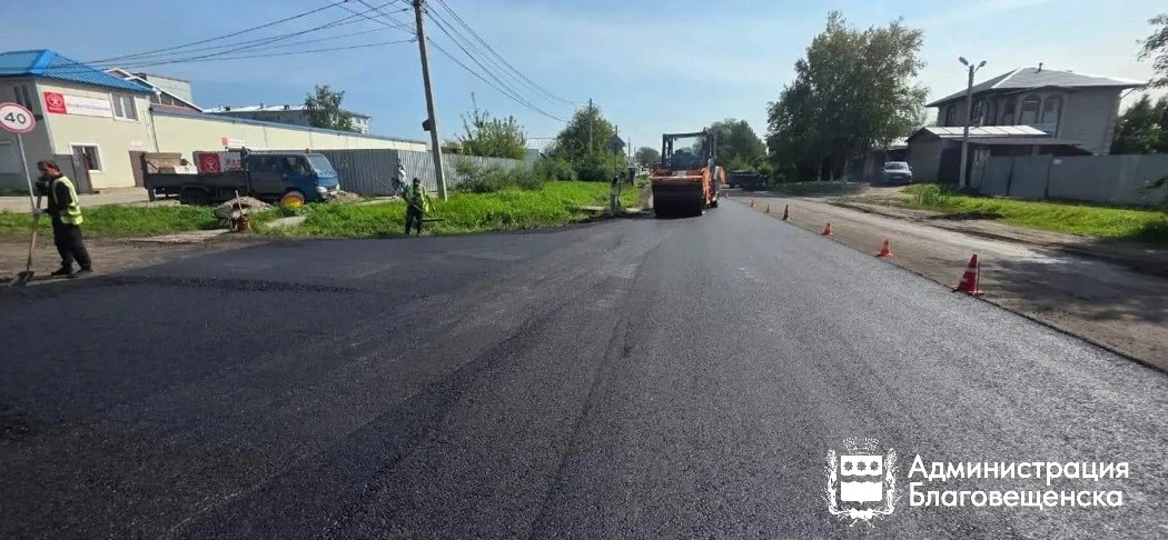 В Благовещенске во время ямочного ремонта обновили 85 тысяч квадратных метров асфальта