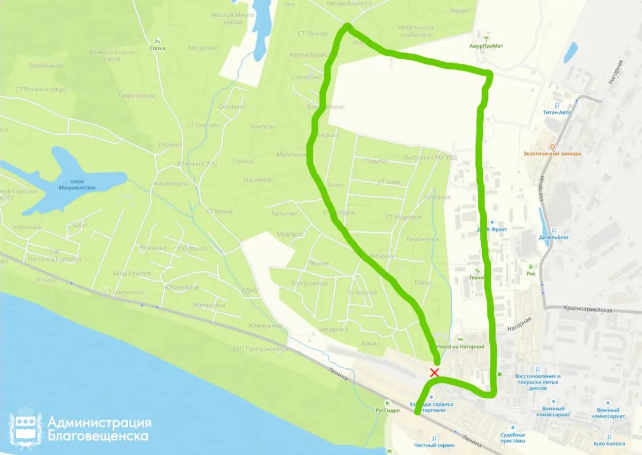 Дорогу, ведущую к садовым участкам по 16-й линии, перекрывают на день