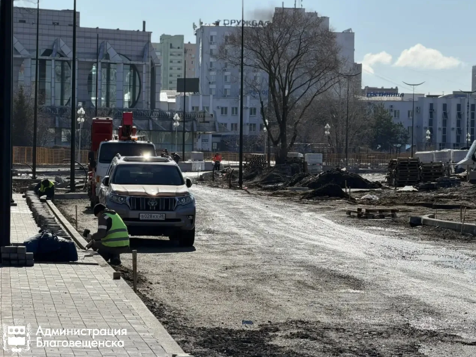 Улица Краснофлотская в Благовещенска готова на 70%. Магистраль реконструируют по президентскому нацпроекту «Инфраструктура для жизни»