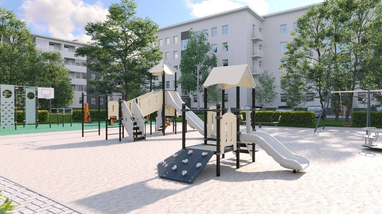 Качели-гнёзда, теннисные столы и игровые комплексы: в этом году в Благовещенске преобразятся три двора по федеральной программе 