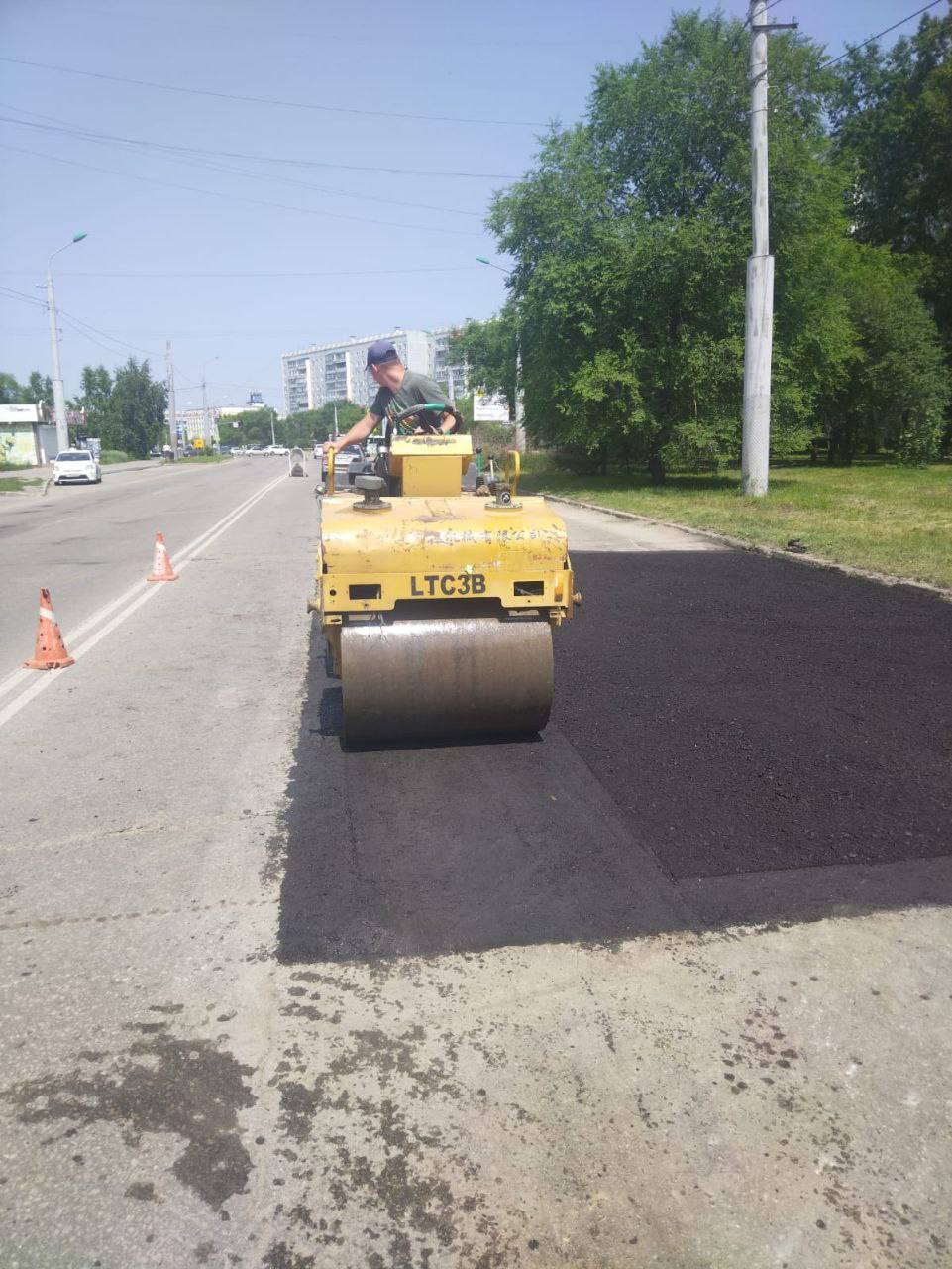 ГСТК проводит ямочный ремонт по Студенческой в Благовещенске ГСТК проводит ямочный ремонт по Студенческой в Благовещенске