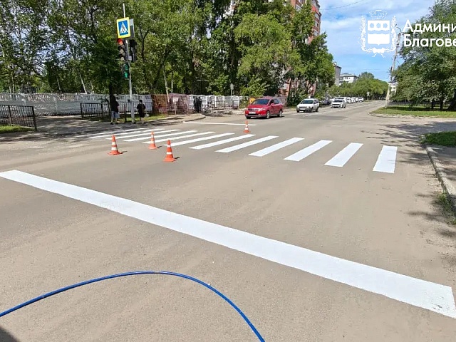 Безопасный путь: к новому учебному году в Благовещенске приводят в порядок маршруты к школам и детским садам 