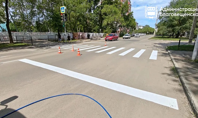 Безопасный путь: к новому учебному году в Благовещенске приводят в порядок маршруты к школам и детским садам 