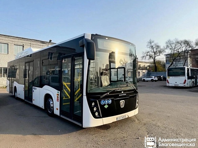 2 новых газовых автобуса прибыли в Благовещенск. Ещё два ожидают на следующей неделе