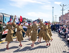 Ретропоезд «Победа» прибыл в Благовещенск