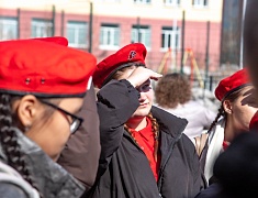 Школы Благовещенска принимают якутских юнармейцев