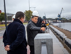 Мэр Благовещенска Олег Имамеев провел выездное рабочее совещание по строительству 10-го участка берегоукрепления набережной