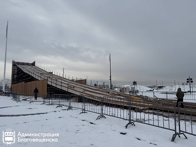 Одну из крупнейших на Дальнем Востоке тюбинговую горку оформят в русском народном стиле 