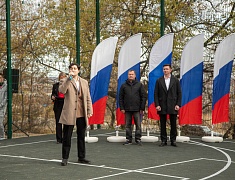 В селе Плодопитомник открылась новая спортивная площадка
