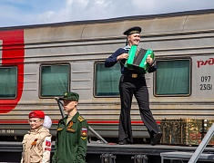 Ретропоезд «Победа» прибыл в Благовещенск