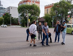 Мэр Благовещенска Олег Имамеев выехал на подтапливаемые во время дождей участки