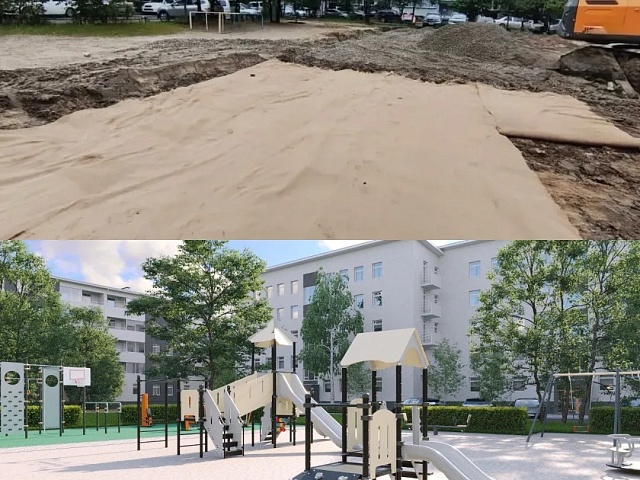 В Благовещенске стартовал ремонт дворовой территории на Студенческой, 20. Её обновляют благодаря федеральной программе
