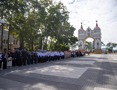 В Благовещенске зажгли Вечный огонь на площади Победы