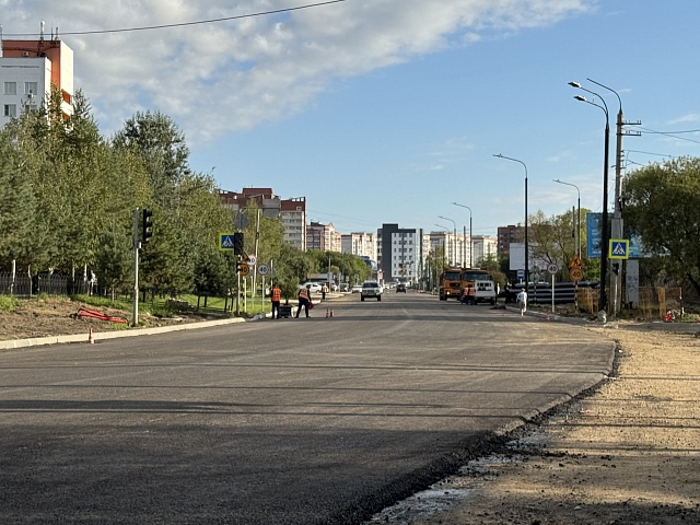 Первый слой асфальта уложили на участках Красноармейской и Василенко в Благовещенске  