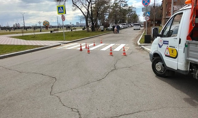 Почти 40 тысяч квадратов разметки обновили на улицах областного центра 