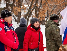 В Благовещенске прошло первенство города по горным лыжам и сноуборду, посвящённое памяти выпускника ДВОКУ, Героя России Ковтуна Андрея