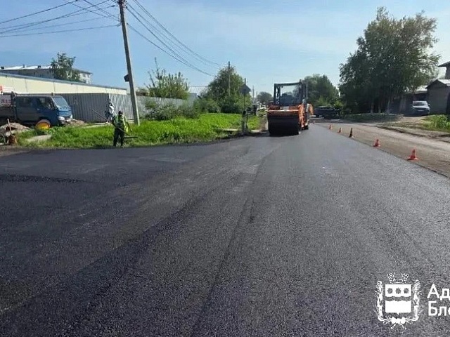 В Благовещенске во время ямочного ремонта обновили 85 тысяч квадратных метров асфальта