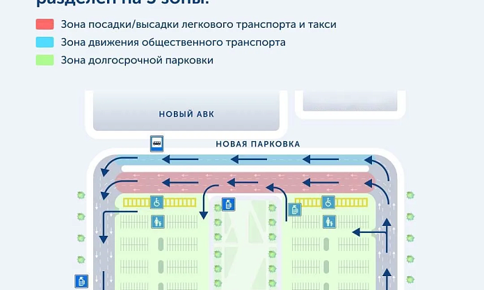 Обращаем внимание на правила парковки и движения у нового терминала аэропорта