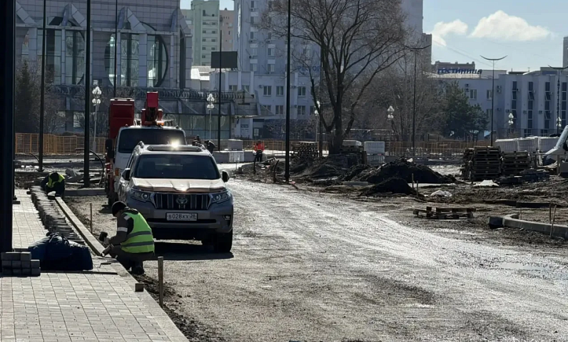 Улица Краснофлотская в Благовещенска готова на 70%. Магистраль реконструируют по президентскому нацпроекту «Инфраструктура для жизни»