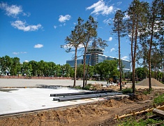 Рабочее совещание по ремонту стадиона Алексеевской гимназии провел мэр Благовещенска Олег Имамеев