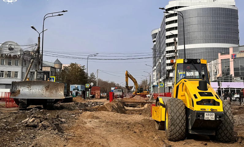 Красноармейская, Студенческая, Загородная: в Благовещенске идёт дорожная кампания 
