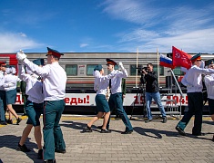 Ретропоезд «Победа» прибыл в Благовещенск